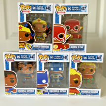 Funko Pop! Super Heroes DC holiday gingerbread 5 pc set - £29.79 GBP