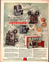Vintage 1959 Keystone Movie Camera Print Ad Ephemera Wall Art Decor a2 - £19.31 GBP