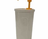 Tupperware Mustard Condiment  Soap Pump Dispenser #640-25 Almond Vtg - £7.74 GBP