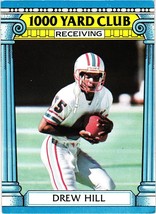 1987 Topps Football Drew Hill Houston Oilers Insert 1000 yard NFL Football Card - £0.91 GBP