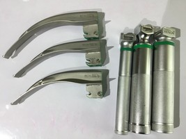 Timesco Laryngoscope Handle with accessories Theatre clinic use- lot of 3 - £126.64 GBP