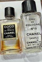 Chanel No. 19 Eau De Toilette &amp; Chanel Coco Vintage Mini Bottles Collect... - $386.87 MXN