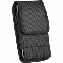 For Samsung Galaxy S8 - Black Vertical Nylon Case Belt Clip Loop Holster Pouch - £14.22 GBP