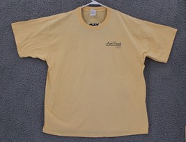 Vintage Art Fest By The Sea Juno Beach Volunteer Tee Shirt SZ XL Pale Yellow - £7.87 GBP