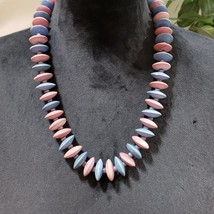 Women Fashion Gorgeous Oyster Shell Southwest Beaded Necklace with Round... - £22.15 GBP