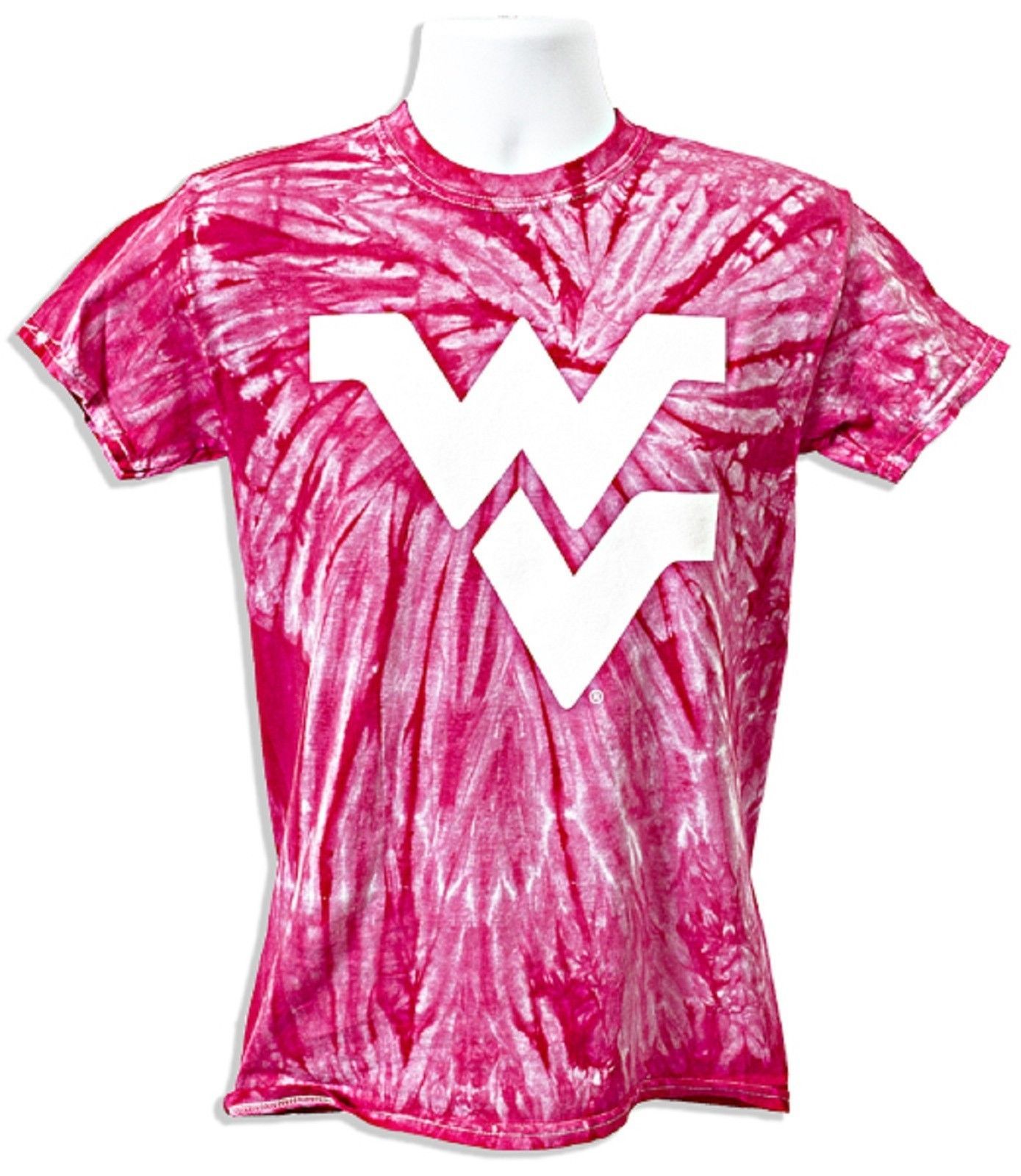 West Virginia Mountaineer's Logo Hot Pink Swirl T-Shirt - $15.19
