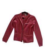Harley Davidson 100% Wool Zip Up Maroon Sweater Cardigan Women's Size Small - $24.70