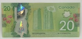 Canadian 2012 $20 Repeater Note Serial # BIP9968996 - $38.69
