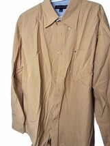 Tommy Hilfiger Men&#39;s Yellow Check Dress Shirt Large - $171.89 MXN