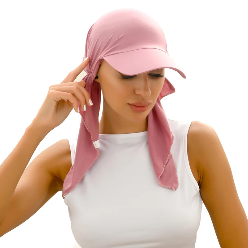 Women&#39;s Hats Muslim Multicolor Hijab Baseball Cap Classic Turban Hat Fashion - £6.35 GBP
