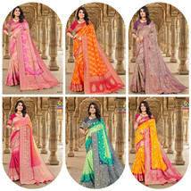Double the Elegance! Buy 1 Get 1 Free on Vishal Georgette Saree with Foil &amp; Fanc - £93.76 GBP