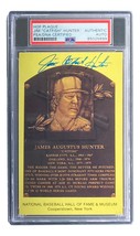 Jim Catfish Hunter Signed 4x6 New York Yankees HOF Plaque Card PSA/DNA 85025699 - £68.49 GBP
