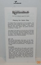 1994 Pressman Rummikub game Replacement Instruction Manual - $9.55