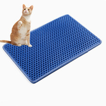 Cat Litter Mat, Kitty Litter Trapping Mat, Double Layer Mats with MiLi Shape Scr - £14.78 GBP