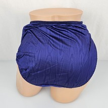 Vintage Victoria&#39;s Secret Blue Panties Nylon Made in USA Satin Shiny Lace L 7 - £38.65 GBP