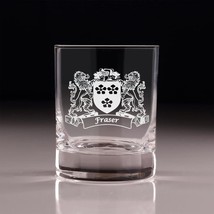 Fraser Irish Coat of Arms Old Fashioned Tumblers - Set of 4 - £53.68 GBP