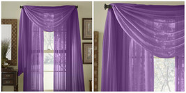 (2) Panels Sheer Window Curtains Drapes Set 84&quot; Rod Pocket Solid - White... - $31.35