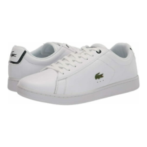 Lacoste Mens Carnaby Leather Lace Up Sneakers Color White Size 11.5M - $103.90