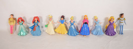 Polly Pocket &amp; Disney Princess Dolls Magiclip &amp; Clothes Lot 10 Dolls 19 Outfits - £47.48 GBP
