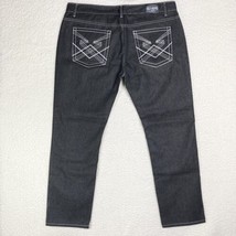 Old Skool Skinny Jeans Mens 42 Big Tall Black Denim White Stitch Pants 4... - $11.30