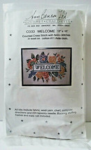 Counted Cross Stitch Anne Benson Welcome CO33 Wool Yarn NIP Craft KIT - $19.79