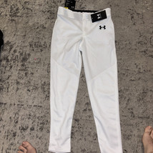 Under Armour Boys Utility Full Length Baseball Pants White Youth Medium New - $20.99