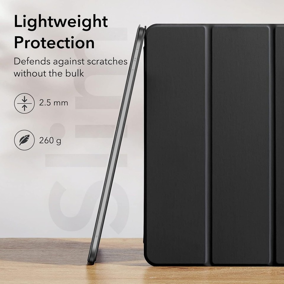 ESR iPad Air 4 Magnetic Smart Folio Tri Fold Hard Case Black Leather Item image 4