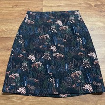 Ann Taylor Floral A Line Skirt Copper Navy Blue Pink Womens Size 2 NEW - $28.71