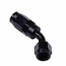 Black AN4 AN-4 45 Degree Swivel Oil/Fuel/Air/Gas Hose Line End Fitting Adapter - £9.24 GBP