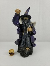 Mystical Creations 11&quot; Purple Magician Wizard Figurine Casting Spells Bo... - £39.31 GBP