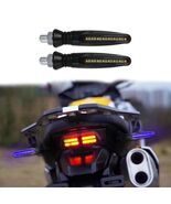 Lecctso 2PCS LED Motorcycle Running Brake Lights 12V Flowing Signal Blue - $13.18 CAD