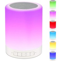 Night Light Bluetooth Speaker Wireless Portable Smart Touch Control Bedside Tabl - £31.63 GBP