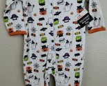 Sleep &amp; Play Infant&#39;s White Halloween  1 Piece Footed Zippered  - 3-6 Mo... - $7.91