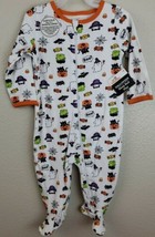 Sleep &amp; Play Infant&#39;s White Halloween  1 Piece Footed Zippered  - 3-6 Mo... - £6.22 GBP