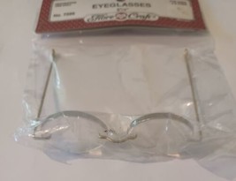 Vintage Fibre Craft Eye Glasses Doll Gold Rim Dolls Santa Mrs Claus Granny 7286 - $9.90