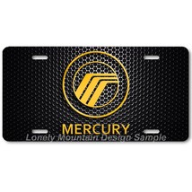 Mercury Inspired Art Gold on Mesh FLAT Aluminum Novelty Auto License Tag... - $17.99