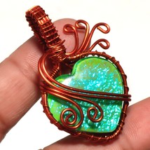 Australian Triplet Opal Gift Copper Wire Wrapped Pendant Handcrafted 2&quot; SA 1590 - £3.97 GBP
