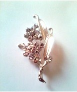 SILVER FLOWER BRANCH PIN/BROOCH - $6.83 CAD
