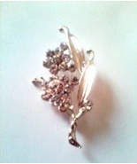 SILVER FLOWER BRANCH PIN/BROOCH - £3.99 GBP