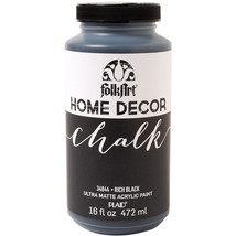 FolkArt Home Decor Chalk - Rich Black, 16 oz. - £30.05 GBP
