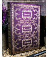 Dreams Memories Secrets Floral Scroll Art Embossed Blank Page Journal Book - £15.79 GBP