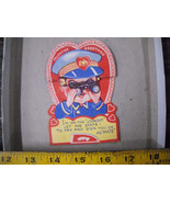 1940 vintage Folding &quot;Mechanical&quot; Valentine&#39;s day Card used with writing... - $183.94 MXN
