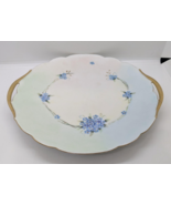 Royal Bavaria Painted Blue Flowered 11&quot; Handle To Handle Platter/Serving... - $13.48 CAD