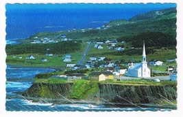 Quebec Laminated Postcard RPPC Village Grande Vallee North Gaspesia - £2.35 GBP