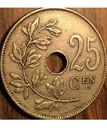 1910 BELGIUM 25 CENTIMES COIN PIÈCE DE 25 CENTIMES DE BELGIQUE - £1.59 GBP