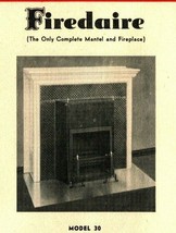 Vtg Advertising Flyer 1940s-50s Firedair Complete Fireplace &amp; Mantel Cincinnati - £11.83 GBP