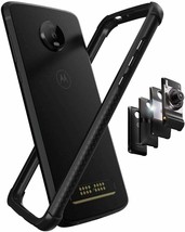 Motorola Moto Z4/Z4 Play Case Drop Protection Bumper Compatible Moto Mods Black - £34.35 GBP