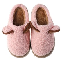 Women Warm Fluffy Slippers Thick Sole Home Lover Winter Shoes Cute Cartoon Ear S - £20.93 GBP