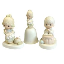 Lot of 3 Vtg Sewing Enesco Precious Moments Ceramic Figurines 1979 1981 ... - £19.32 GBP