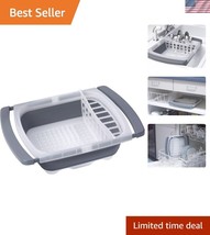 Durable Over-The-Sink Collapsible Dish Drainer with Removable Tray for E... - $38.00